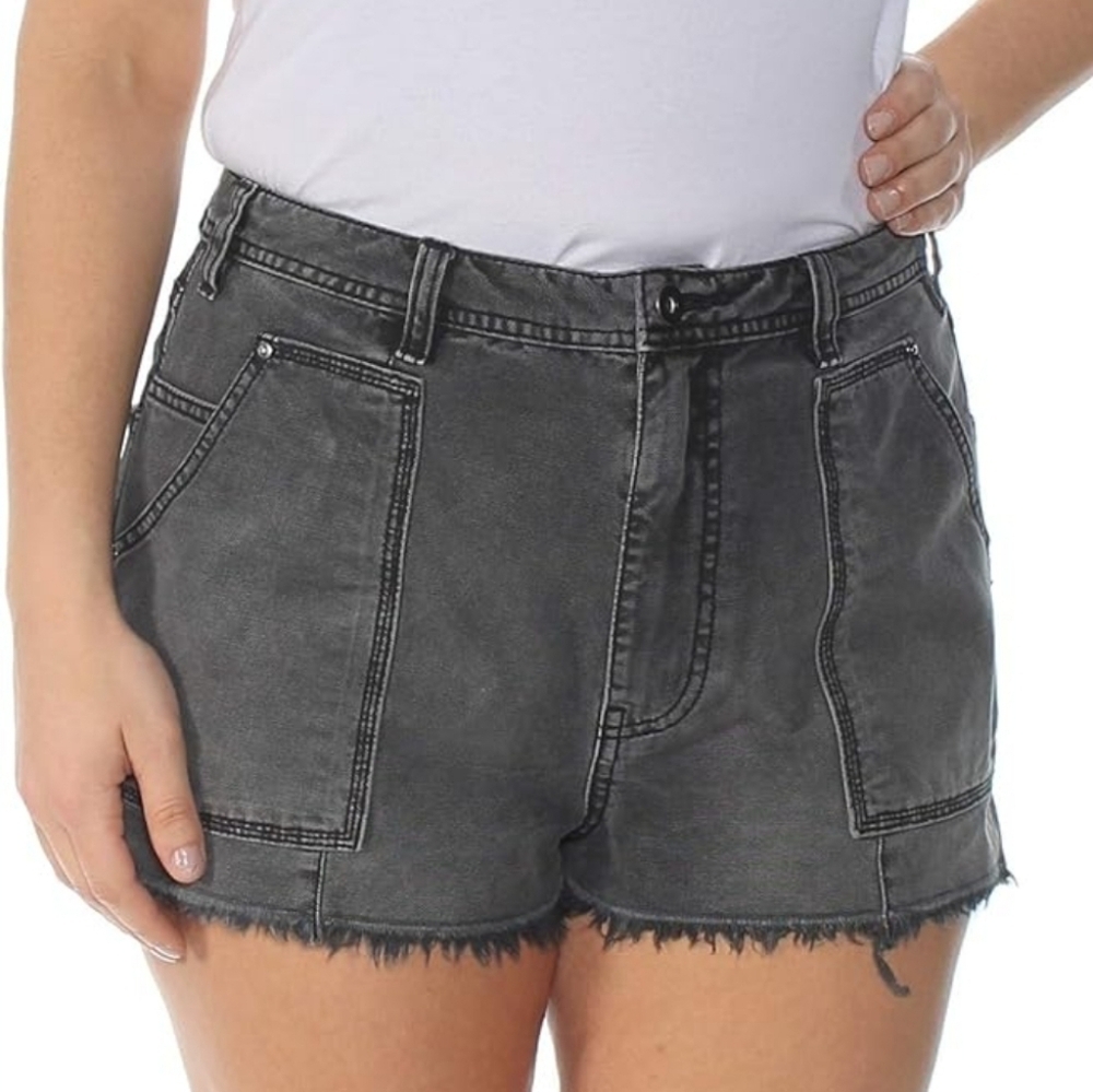 Free People Get Far Out Cutoff Denim Distressed Shorts